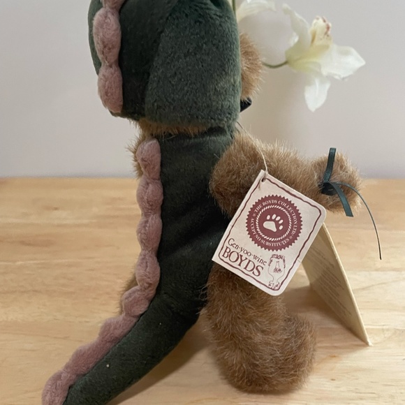 Boyds Bears Plush EDMUND SPRING 2001 Fabric Dragon Fairy Tale 917516 - Picture 2 of 4